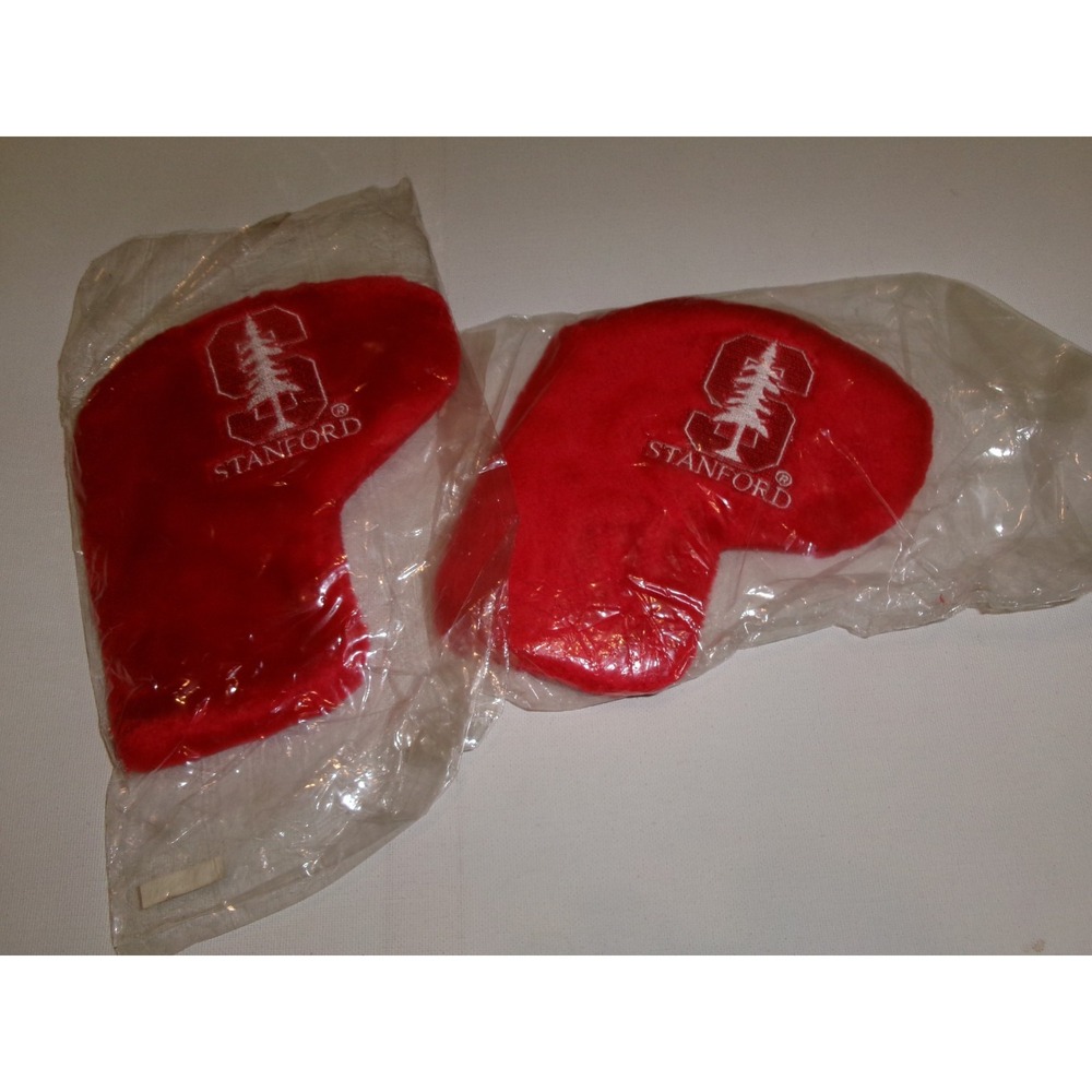 2PC LOT STANFORD CARDINAL CARDINALS GOLF CLUB COVER PUTTER   VINTAGE T1